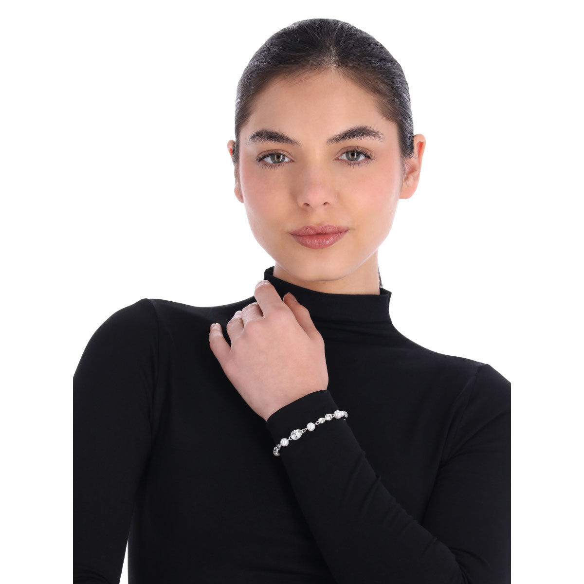 PULSERA GIVENCHY CULTURED PEARL PLATEADO