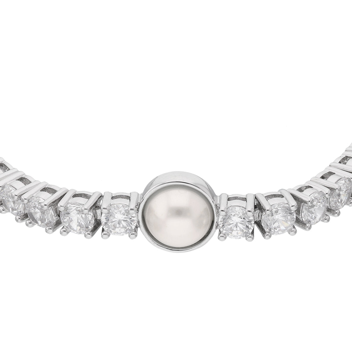 PULSERA COLOR PLATEADO, GIVENCHY, FORMA CIRCULAR TIPO AJUSTABLE DE PERLAS DE ACRÃLICO COLOR BLANCO, CIERRE TIPO AJUSTABLE, FAMILIA SHIMMER AND SHINE, CONTENIDO 1 PULSERA