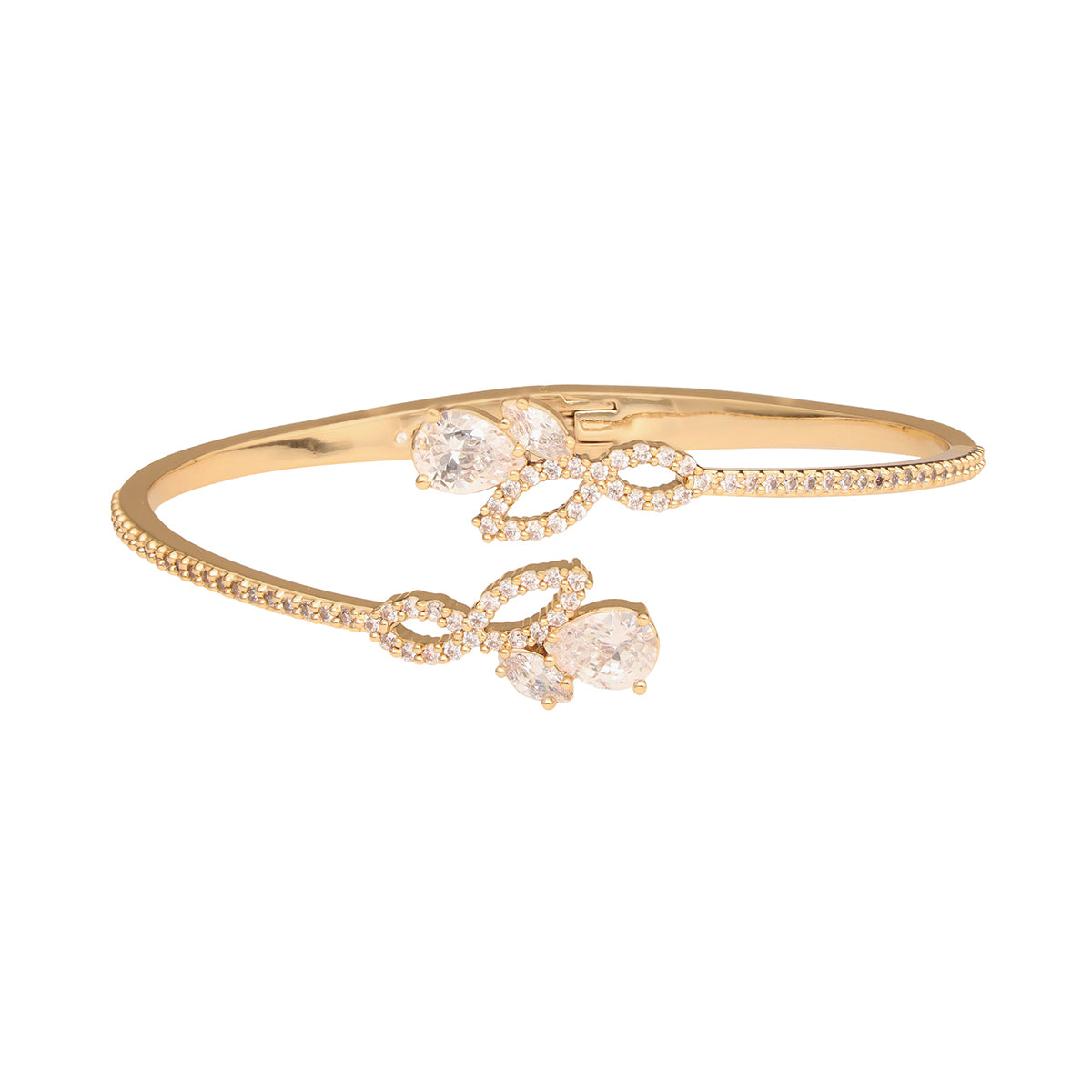 PULSERA COLOR DORADO, GIVENCHY, FORMA HOJA TIPO RÃGIDA DE CRISTALES COLOR TRANSPARENTE, CIERRE TIPO SIN FIJACIÃ“N, FAMILIA CRYSTALIZED GARDEN, CONTENIDO 1 PULSERA