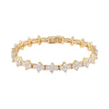 PULSERA COLOR DORADO, GIVENCHY, FORMA CIRCULAR TIPO TENNIS FLEXIBLE DE CRISTALES COLOR TRANSPARENTE, CIERRE TIPO PRESIÃ“N, FAMILIA CRYSTALIZED GARDEN, CONTENIDO 1 PULSERA