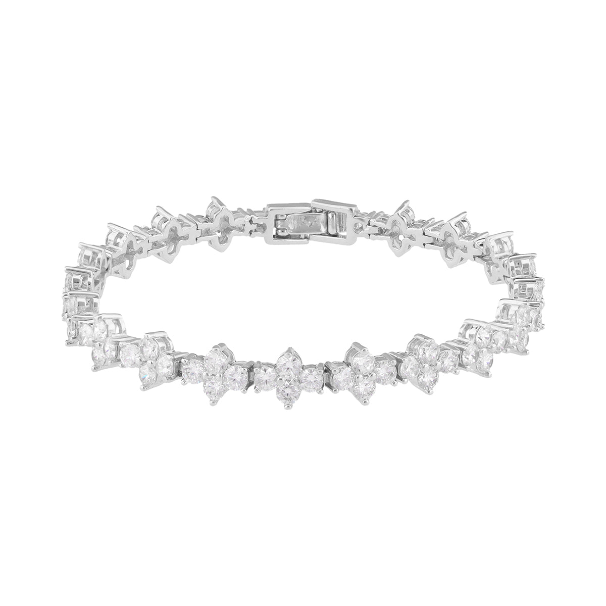PULSERA COLOR PLATEADO, GIVENCHY, FORMA CIRCULAR TIPO TENNIS FLEXIBLE DE CRISTALES COLOR TRANSPARENTE, CIERRE TIPO PRESIÃ“N, FAMILIA CRYSTALIZED GARDEN, CONTENIDO 1 PULSERA