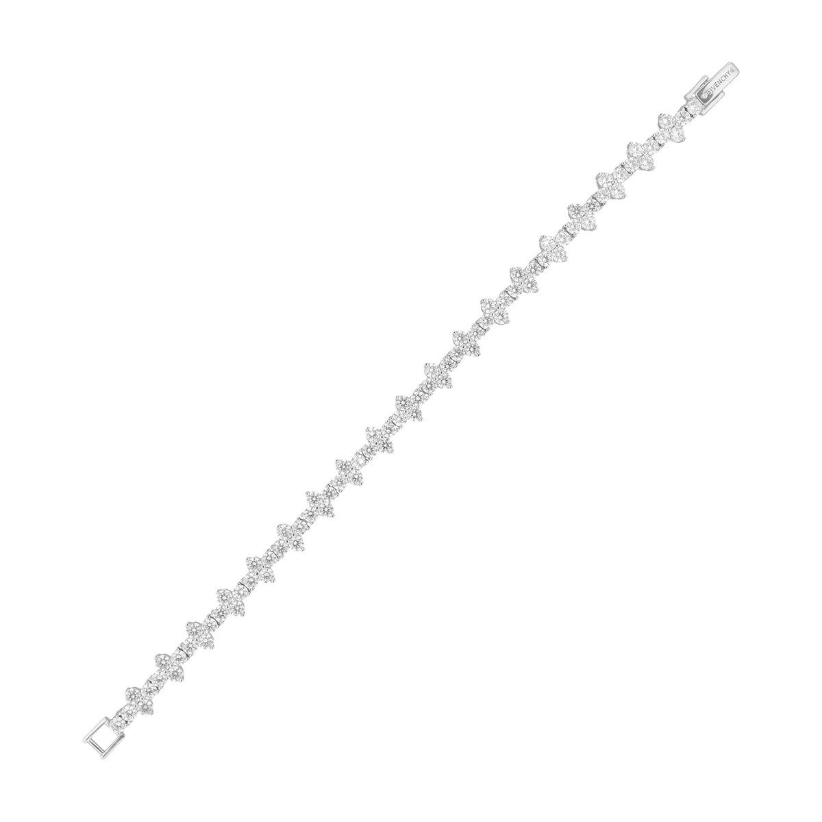 PULSERA COLOR PLATEADO, GIVENCHY, FORMA CIRCULAR TIPO TENNIS FLEXIBLE DE CRISTALES COLOR TRANSPARENTE, CIERRE TIPO PRESIÃ“N, FAMILIA CRYSTALIZED GARDEN, CONTENIDO 1 PULSERA