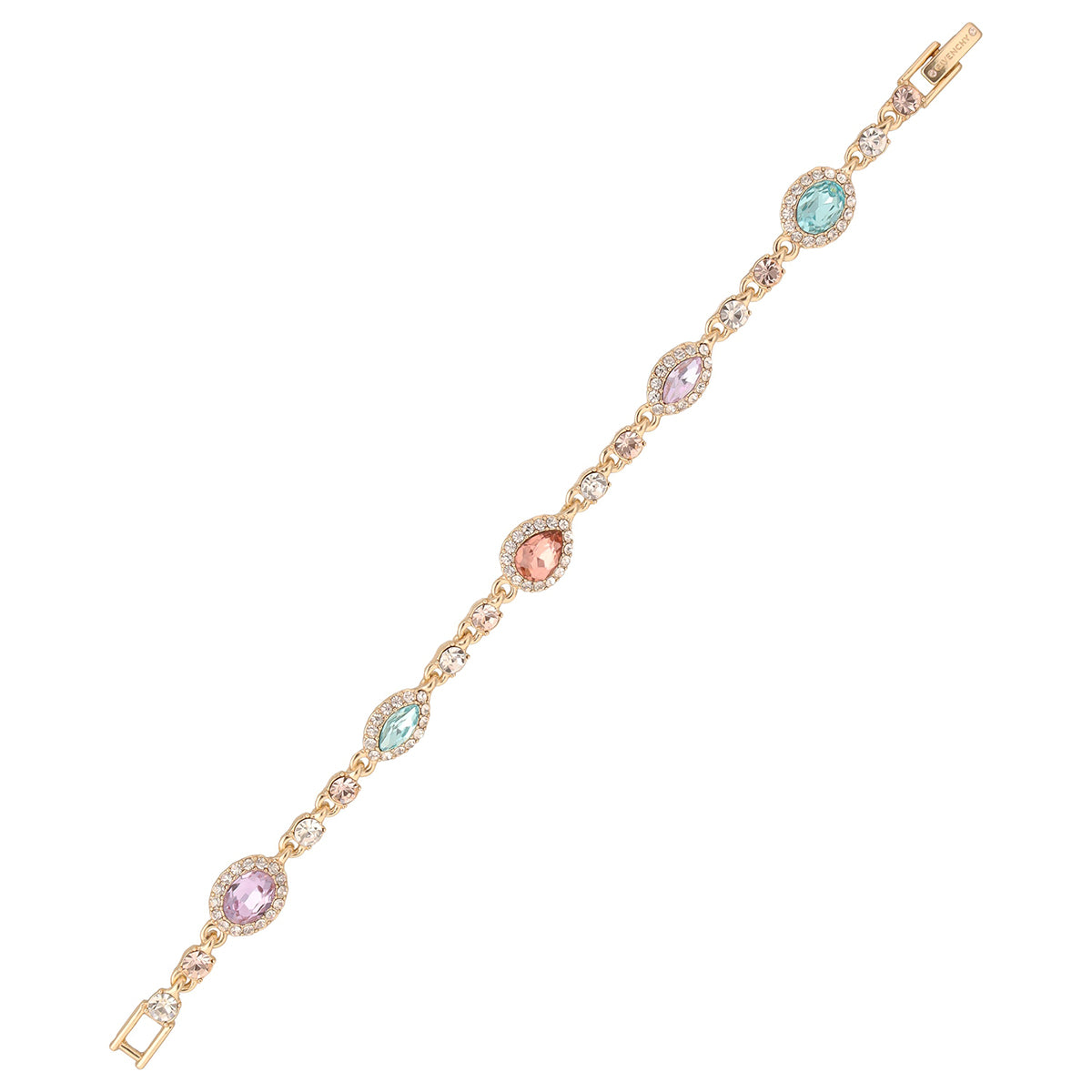 PULSERA COLOR DORADO, GIVENCHY, FORMA VARIOS TIPO FLEXIBLE DE CRISTALES COLOR MULTICOLOR, CIERRE TIPO PRESIÃ“N, FAMILIA SWEET ESCAPE, CONTENIDO 1 PULSERA