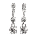 ARETES GIVENCHY CRYSTAL CLEAR PLATA