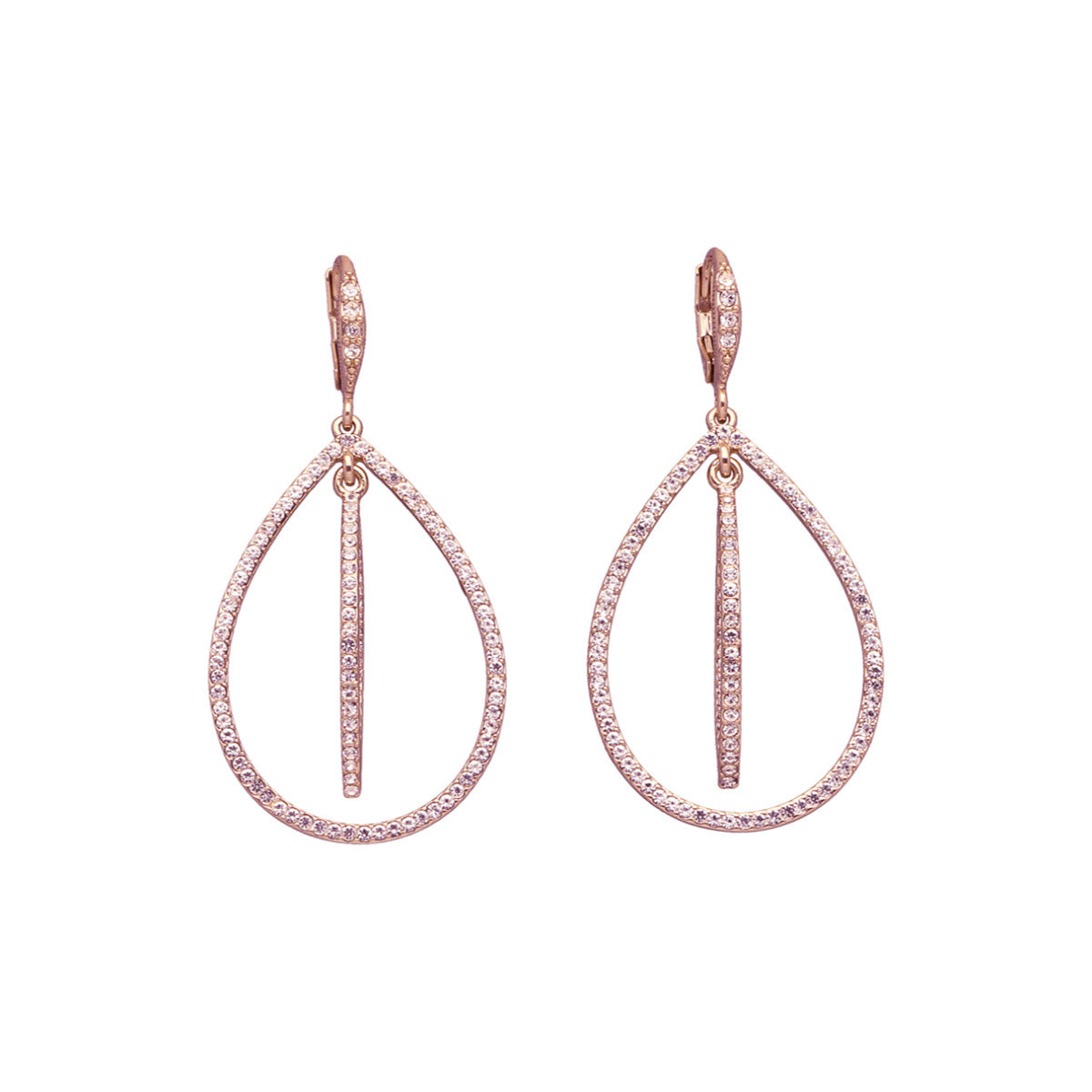 ARETES GIVENCHY SHEER SILHOUETTE ORO ROSA