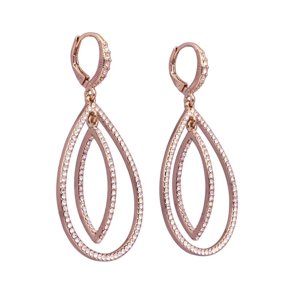 ARETES GIVENCHY SHEER SILHOUETTE ORO ROSA