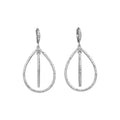 ARETES GIVENCHY SHEER SILHOUETTE PLATA