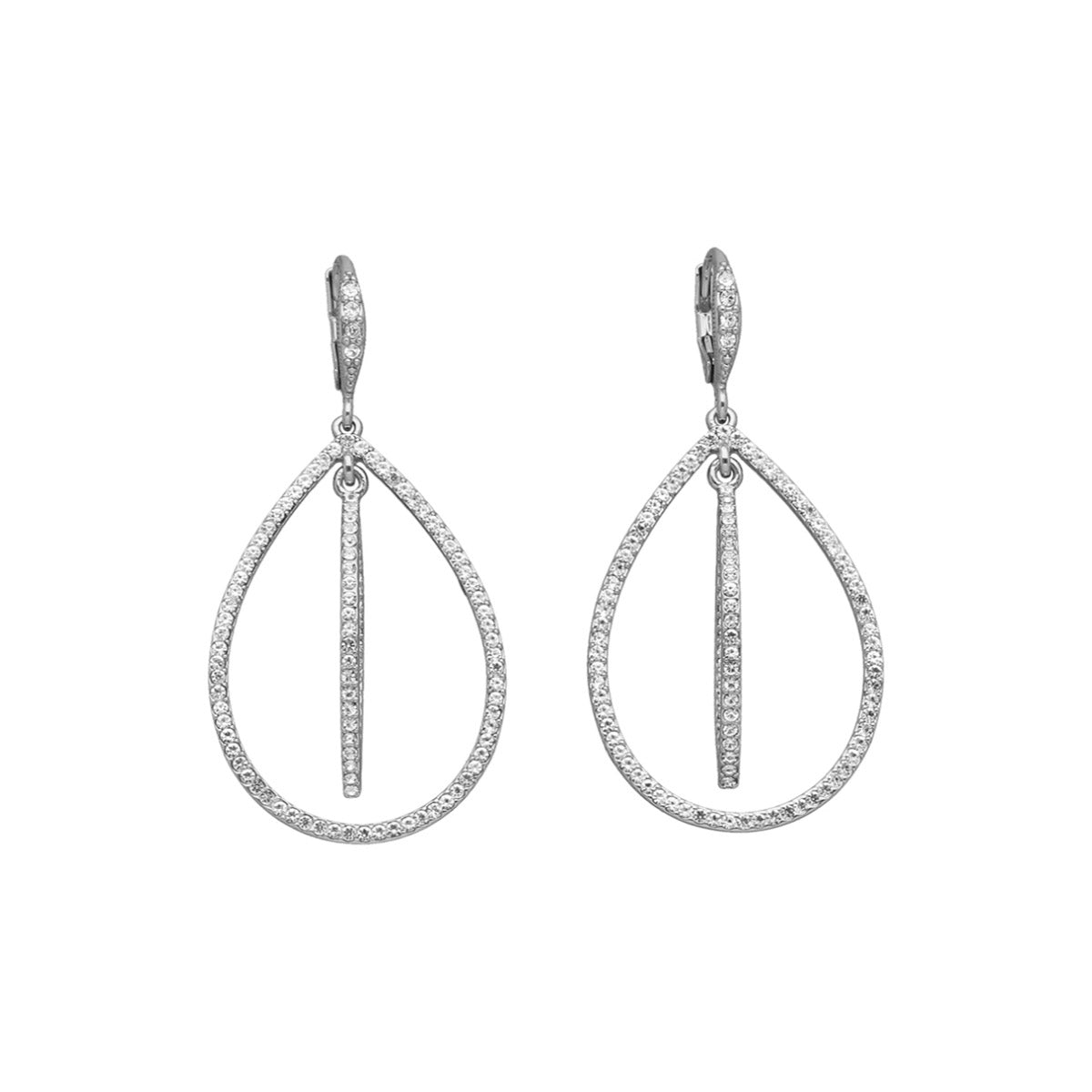 ARETES GIVENCHY SHEER SILHOUETTE PLATA