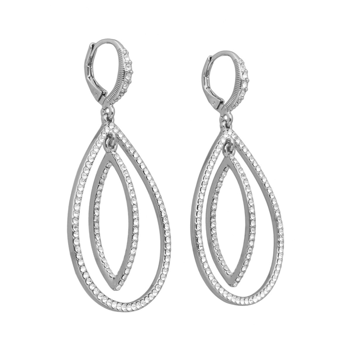 ARETES GIVENCHY SHEER SILHOUETTE PLATA