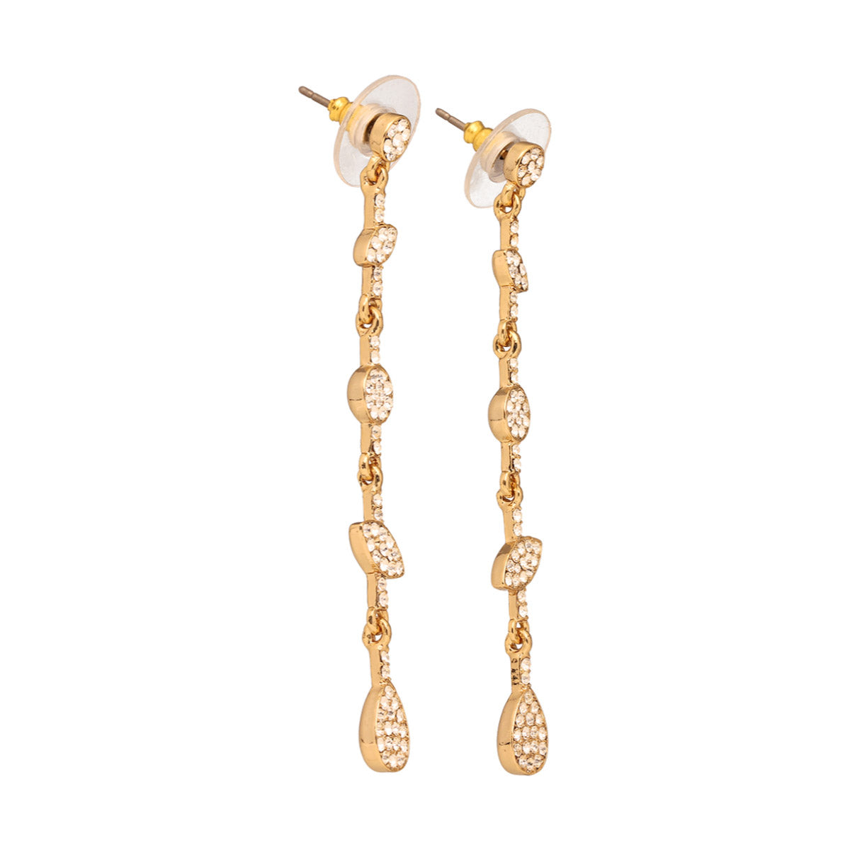 ARETES GIVENCHY SHEER SILHOUETTE PLATA