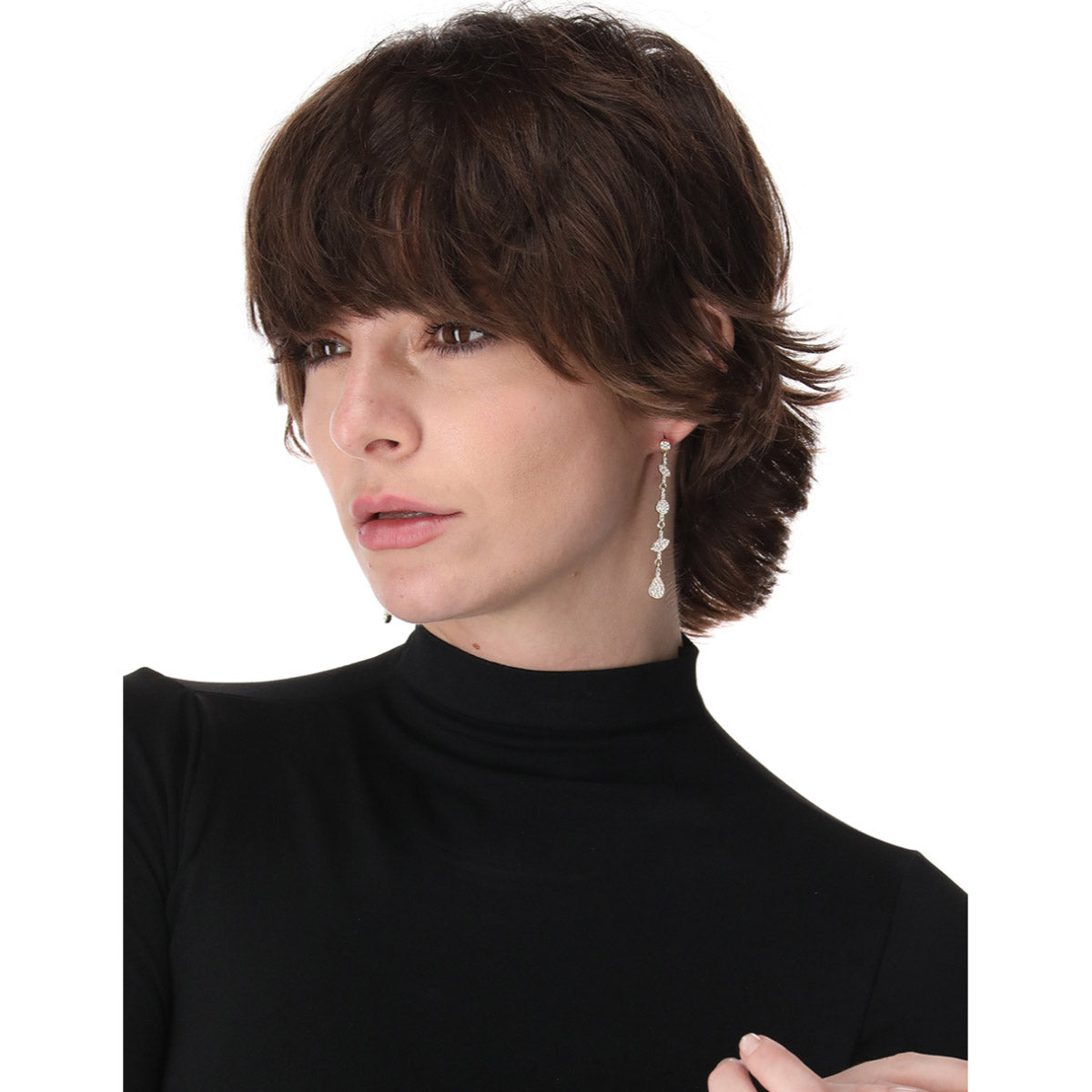ARETES GIVENCHY SHEER SILHOUETTE PLATA
