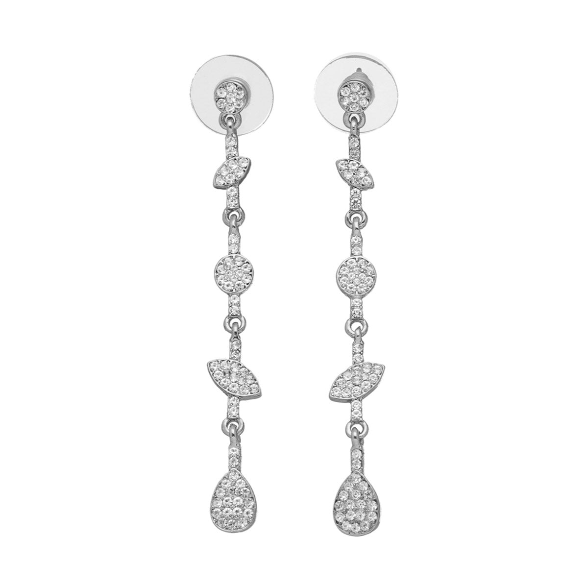 ARETES GIVENCHY SHEER SILHOUETTE PLATA