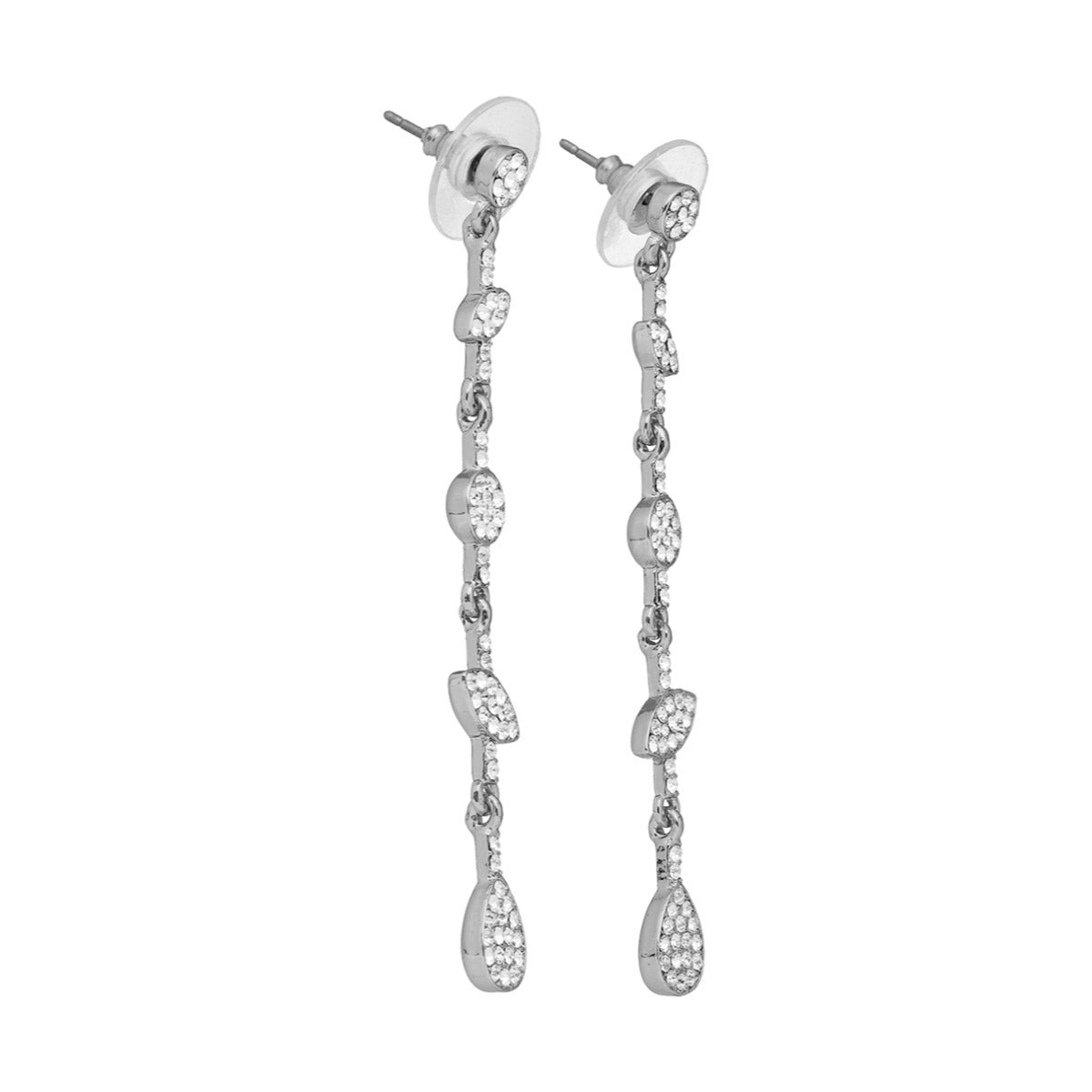 ARETES GIVENCHY SHEER SILHOUETTE PLATA