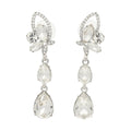 ARETES GIVENCHY CRYSTAL CLEAR PLATA