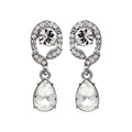 ARETES GIVENCHY CRYSTAL CLEAR PLATA