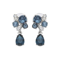 ARETES GIVENCHY LIGHT MY SAPPHIRE PLATA