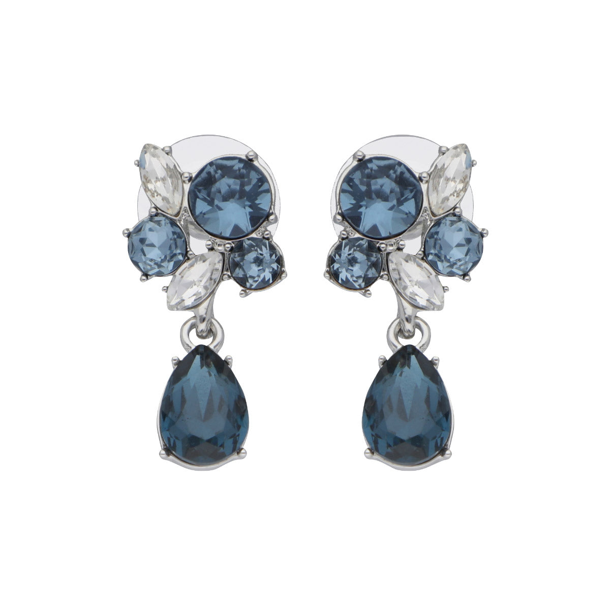 ARETES GIVENCHY LIGHT MY SAPPHIRE PLATA