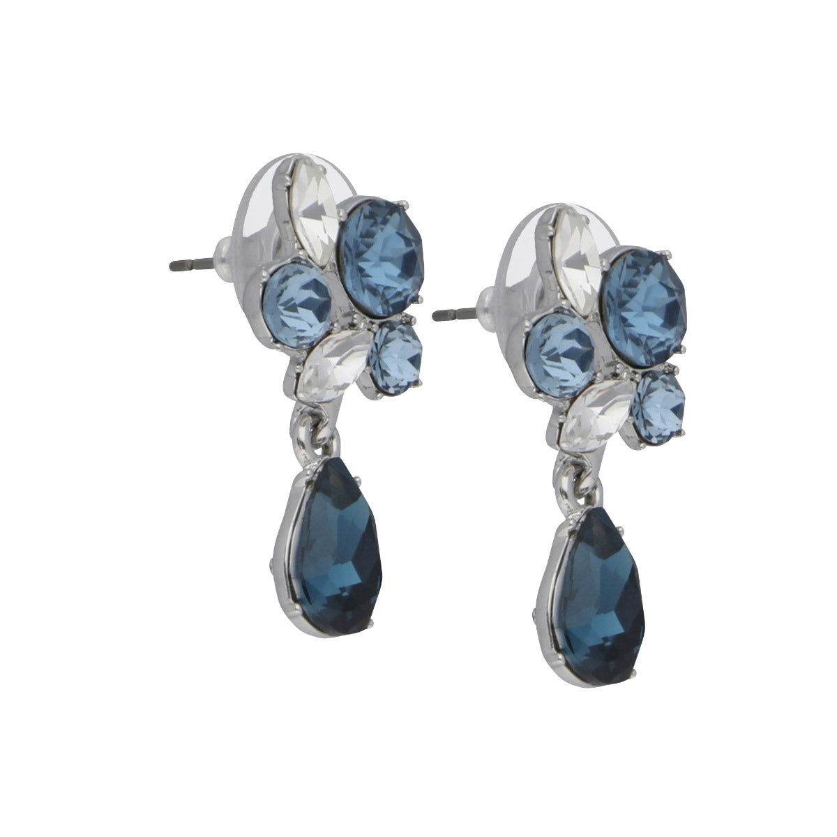 ARETES GIVENCHY LIGHT MY SAPPHIRE PLATA