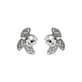 ARETES GIVENCHY CRYSTAL CLEAR PLATA