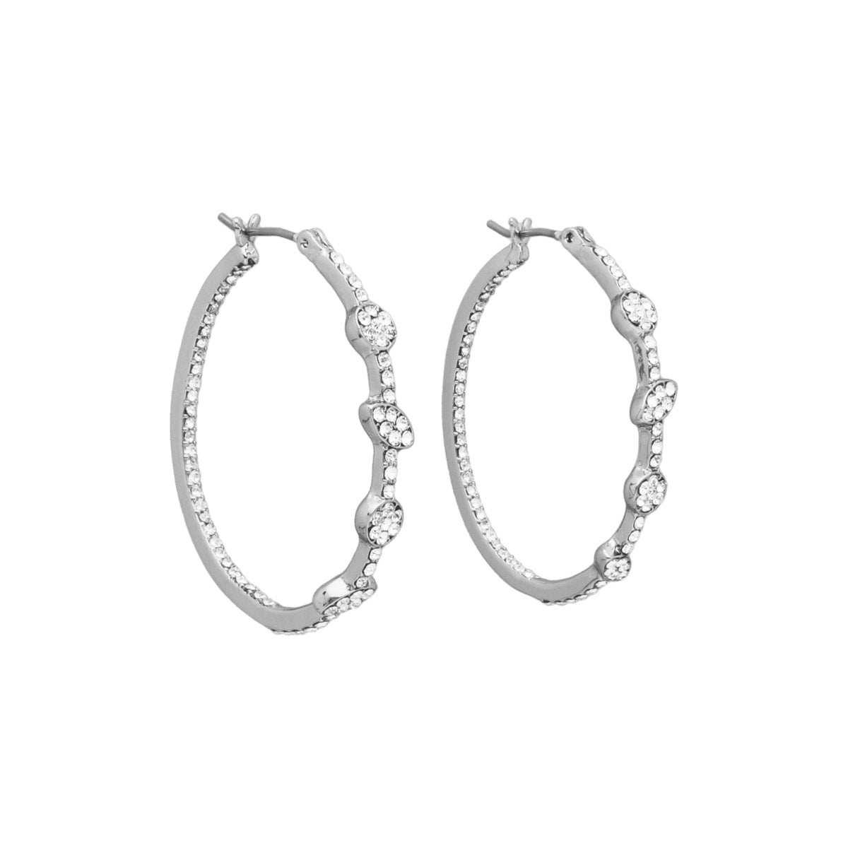 ARETES GIVENCHY SHEER SILHOUETTE PLATA