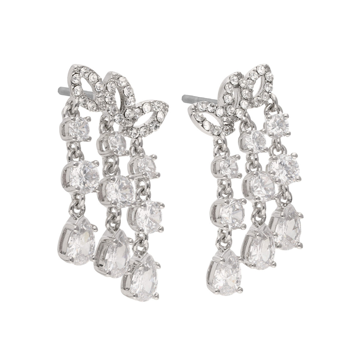 ARETES GIVENCHY CRYSTAL COUTURE PLATEDADO