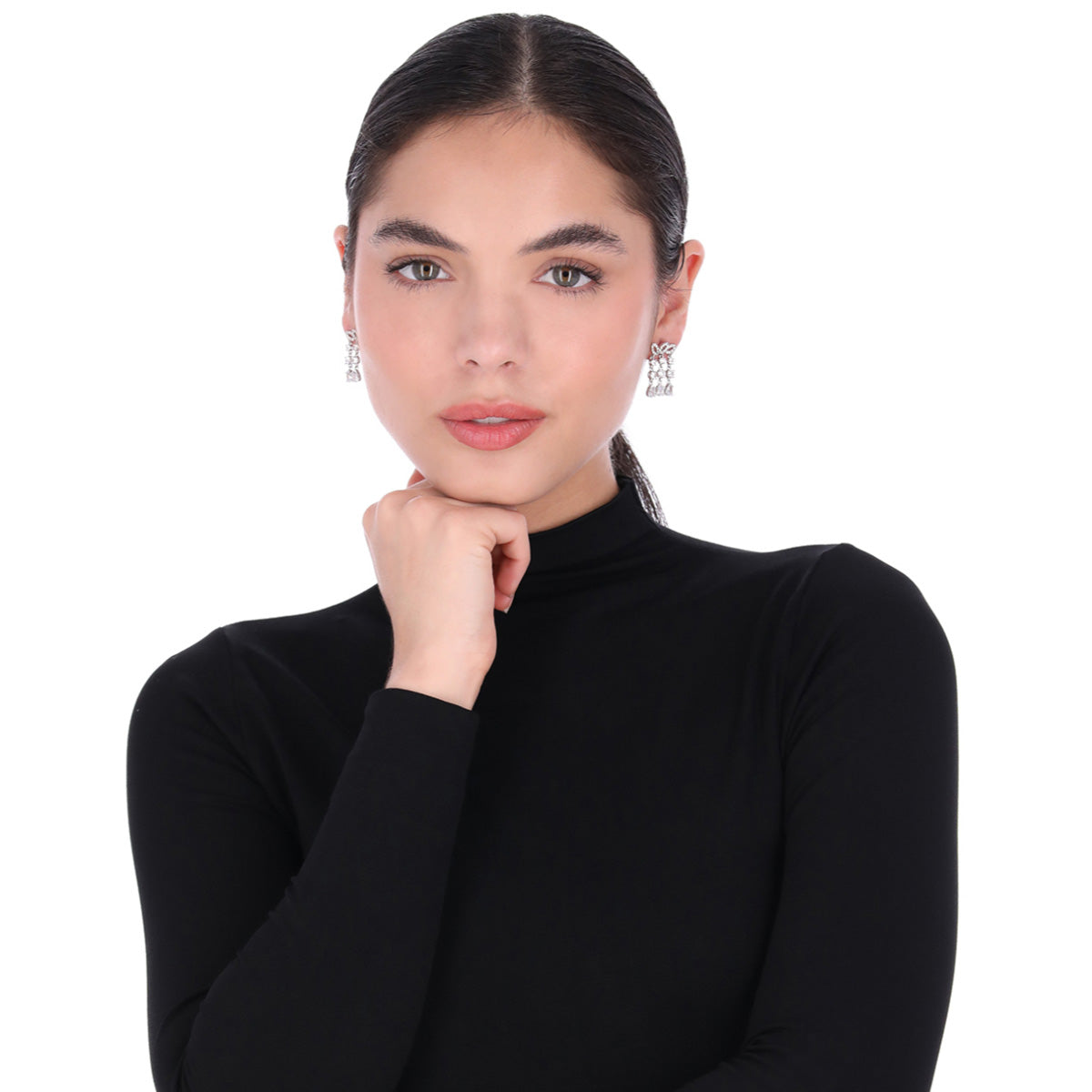 ARETES GIVENCHY CRYSTAL COUTURE PLATEDADO