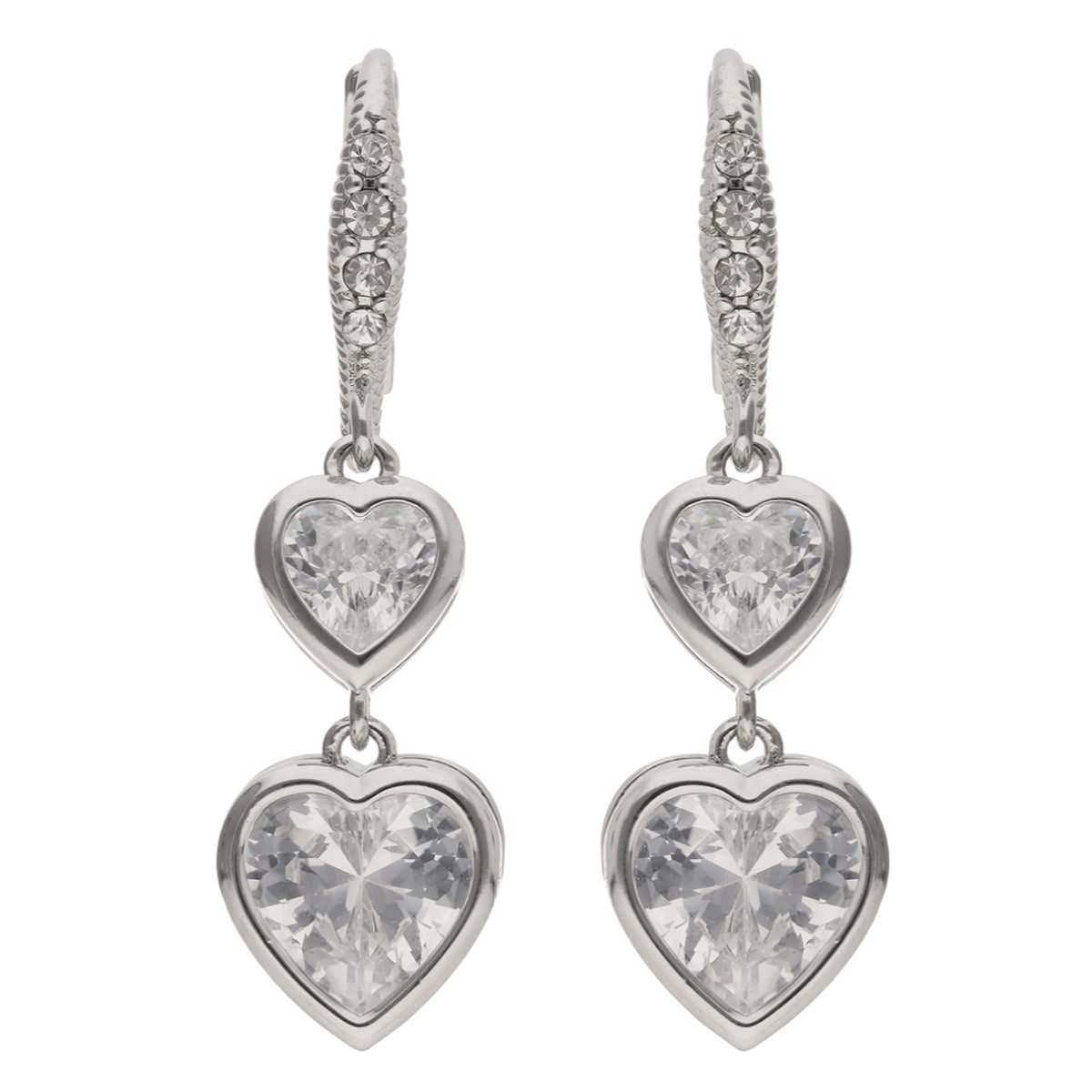 ARETES GIVENCHY HEAVENLY HEARTS PLATEDADO
