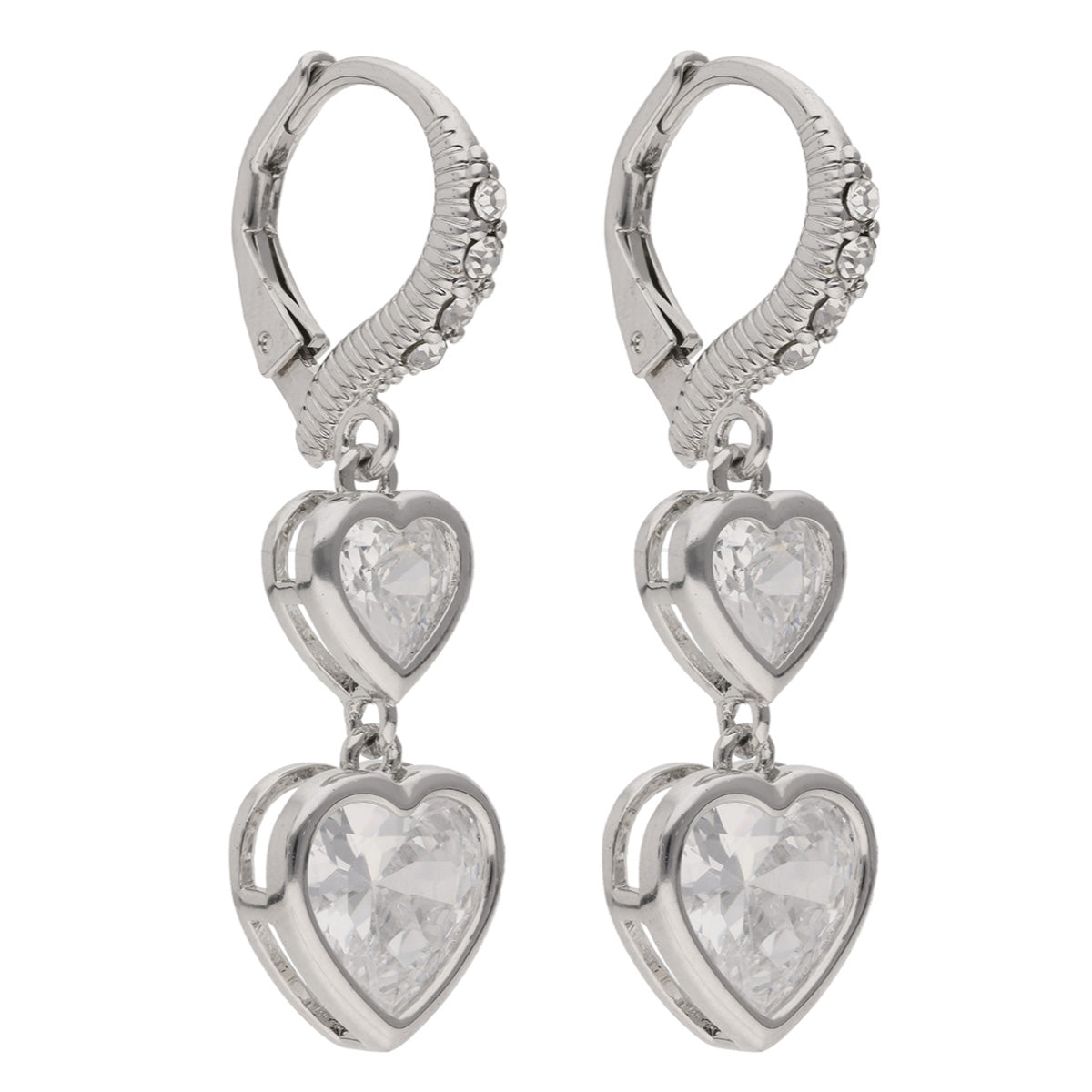 ARETES GIVENCHY HEAVENLY HEARTS PLATEDADO