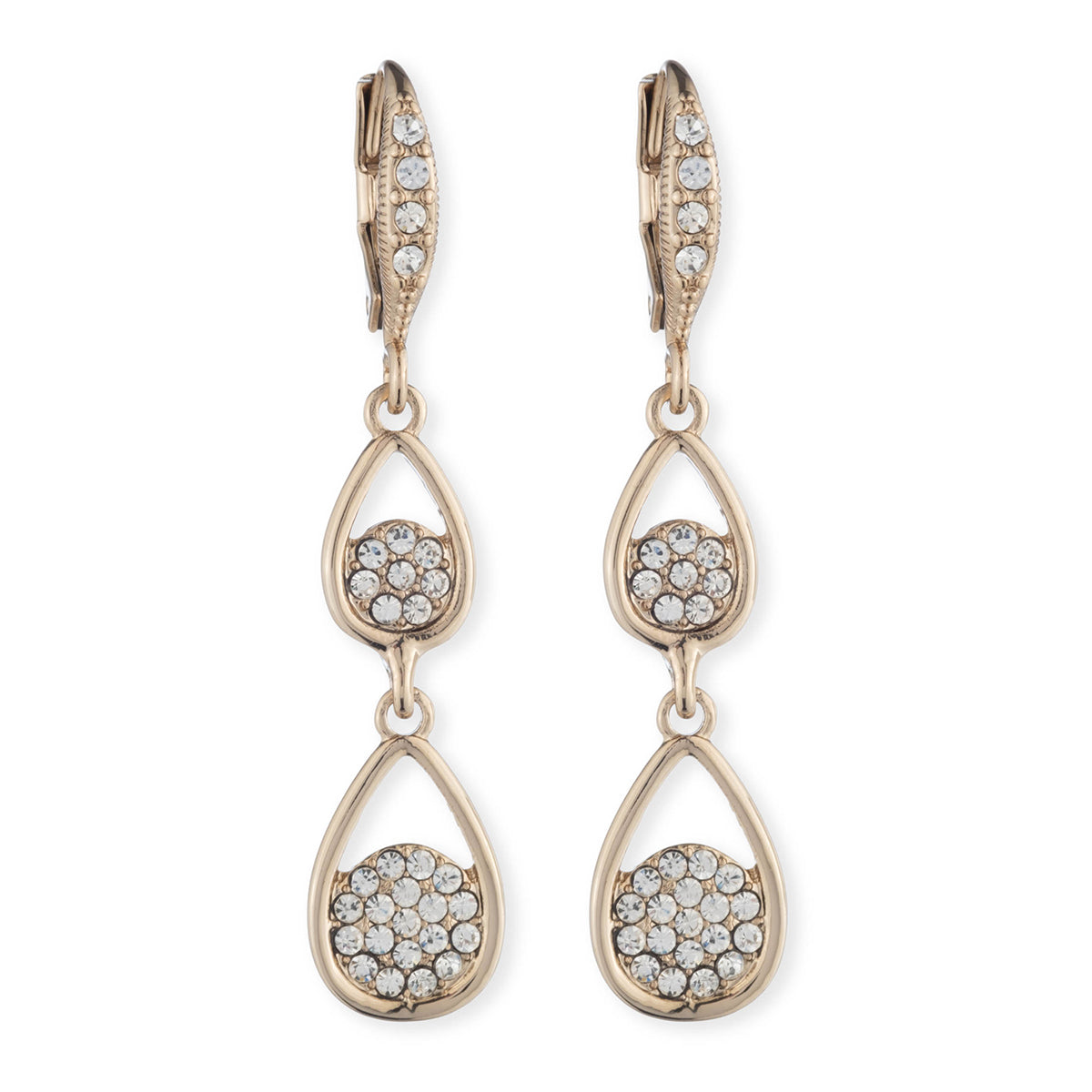 ARETES GIVENCHY DRIPPING IN PAVE DORADO