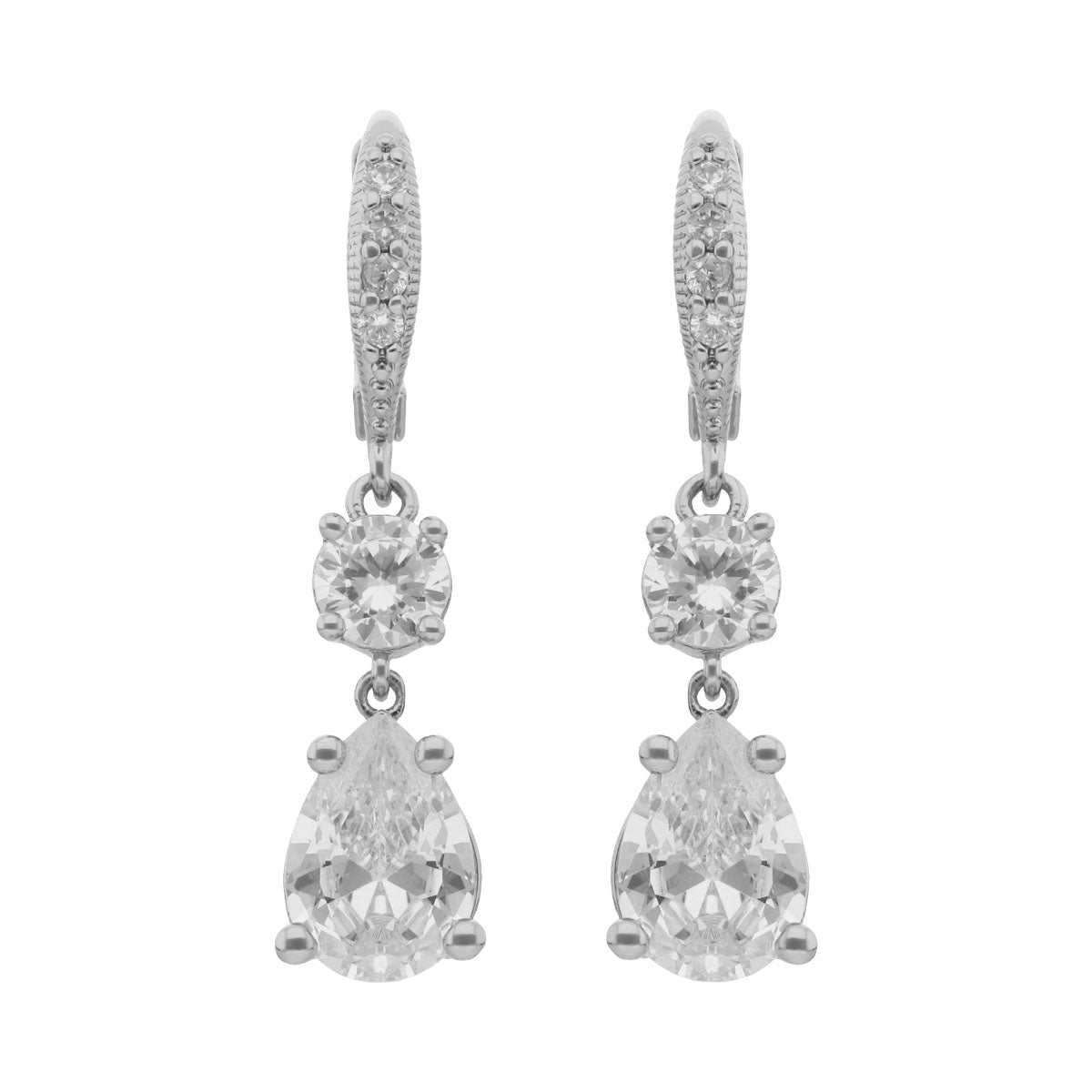 ARETES GIVENCHY CHAMPAGNE SILHOUETTE PLATEADO