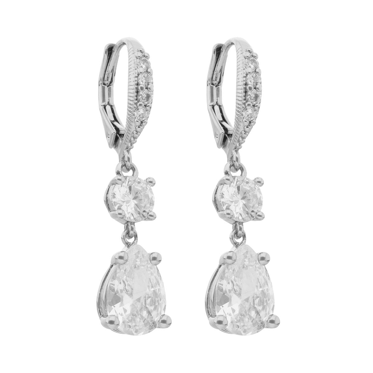 ARETES GIVENCHY CHAMPAGNE SILHOUETTE PLATEADO