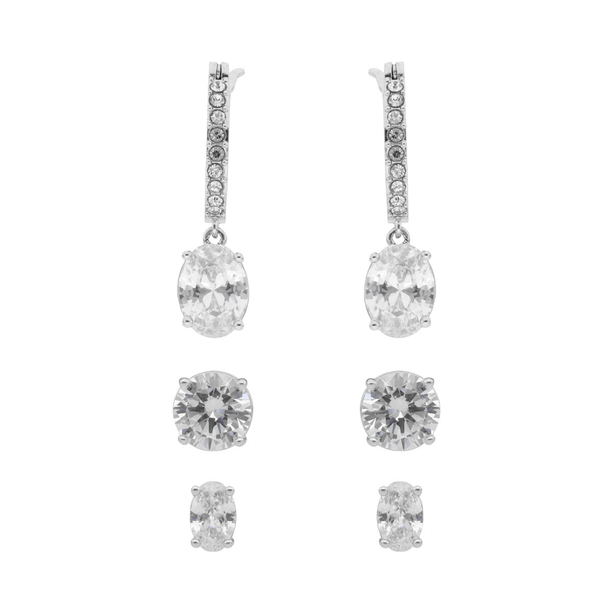 ARETES GIVENCHY GLAMOUR HOUR PLATEADO