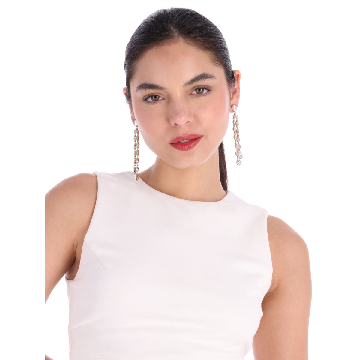 ARETES GIVENCHY IVORY RUNWAY DORADO