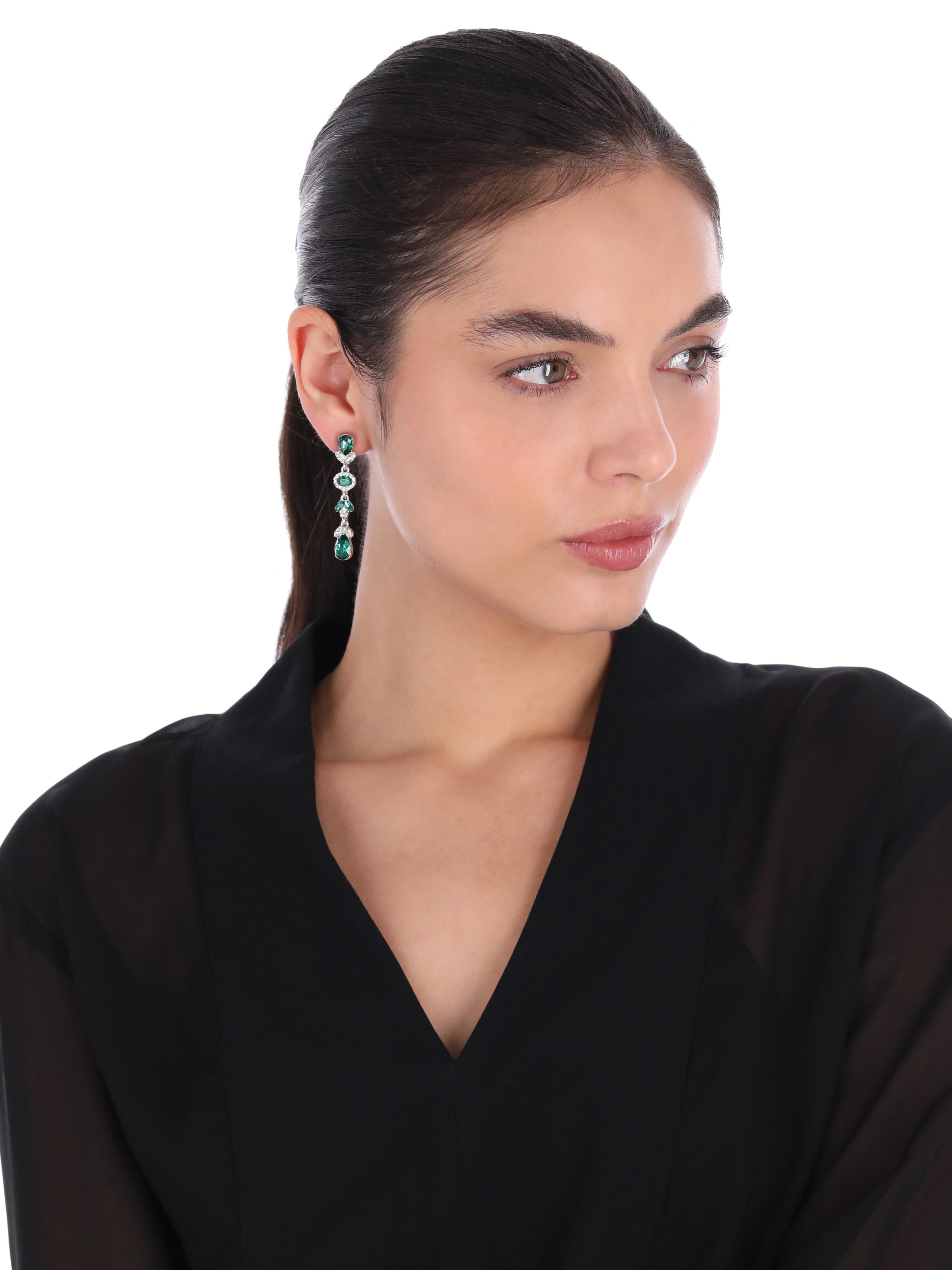 Aretes Givenchy VELVET DUSK plateado
