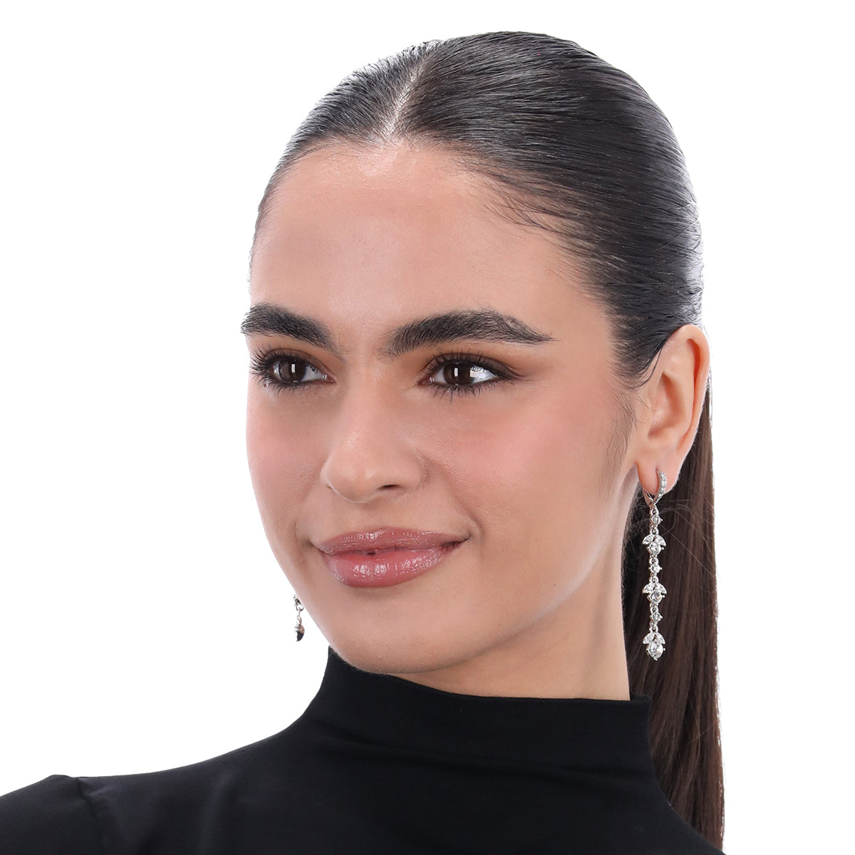 ARETES LARGOS GIVENCHY COLOR PLATEADO 07G00983