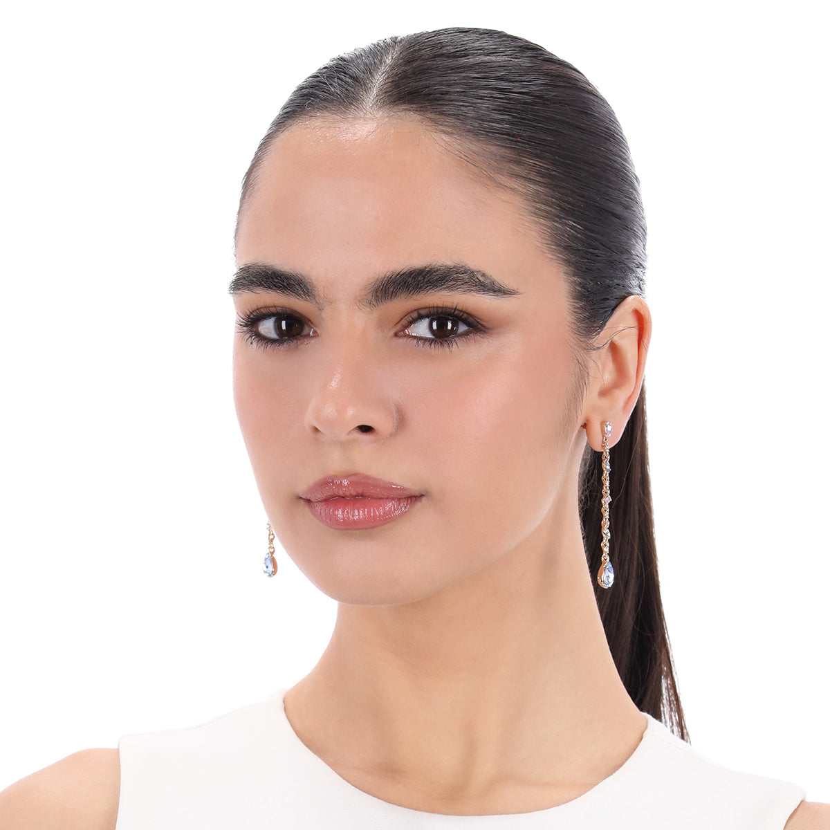 Aretes Givenchy Color Dorado con cristal multicolor 07G00986