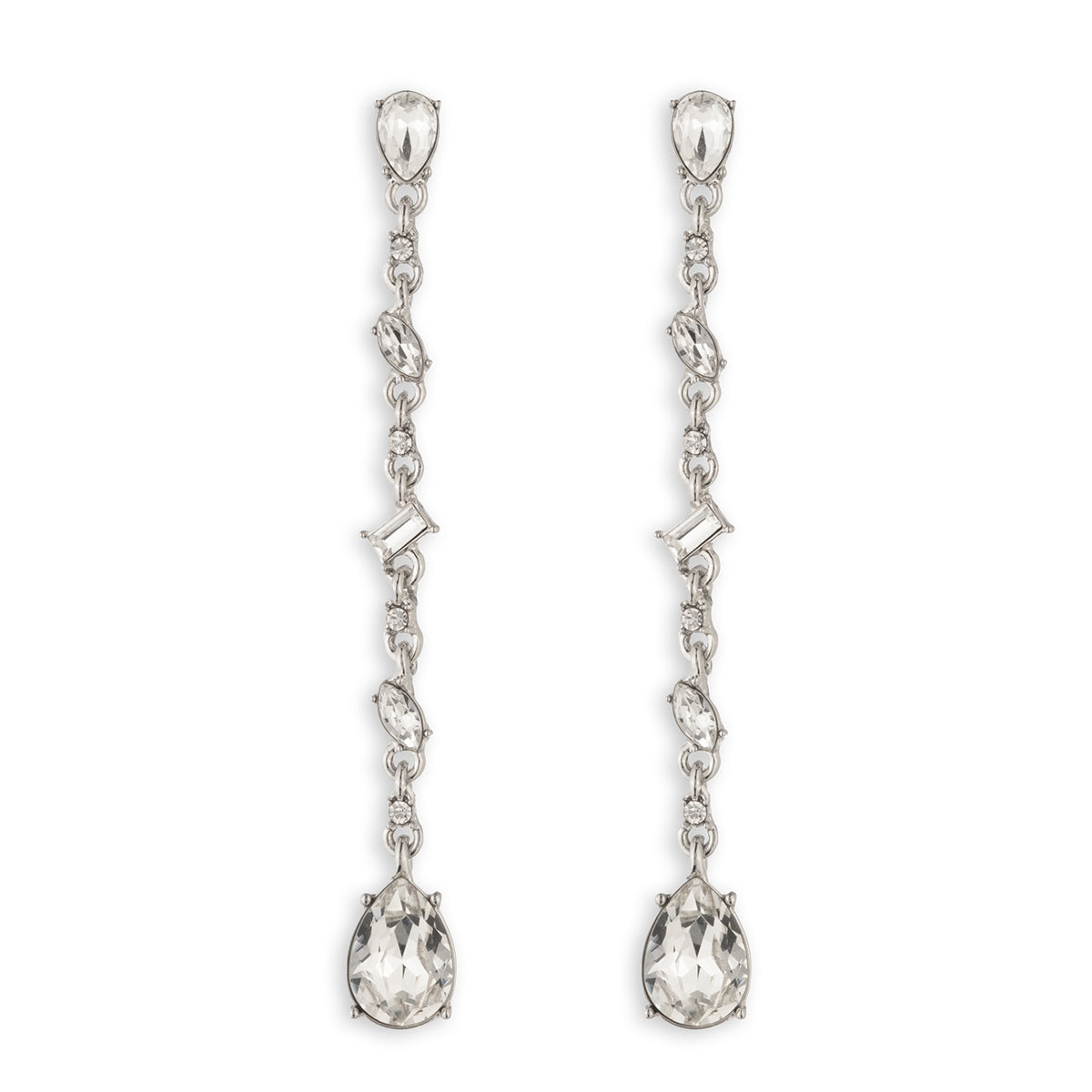 Aretes Givenchy Color Plateado con cristal multicolor 07G00987