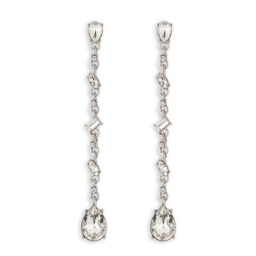 Aretes Givenchy Color Plateado con cristal multicolor 07G00987