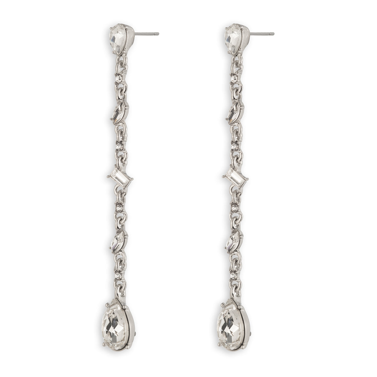 Aretes Givenchy Color Plateado con cristal multicolor 07G00987