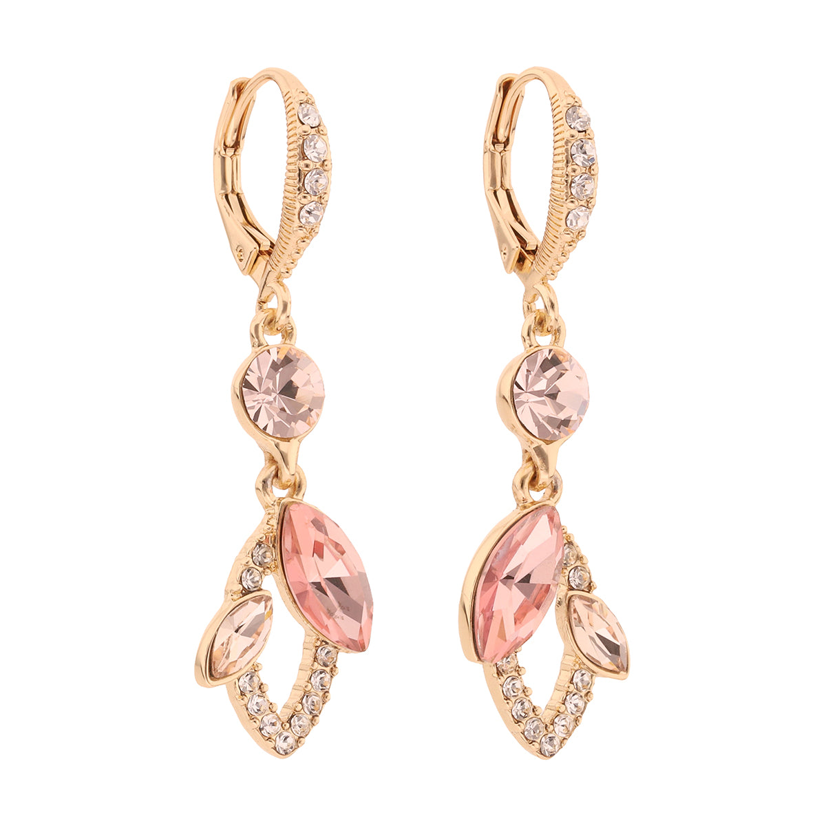 Aretes largos Givenchy Color Dorado con cristales multicolor 07G00996