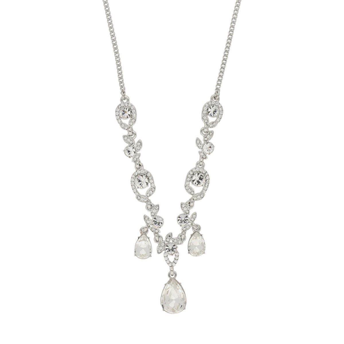 COLLAR GIVENCHY CRYSTAL CLEAR PLATA