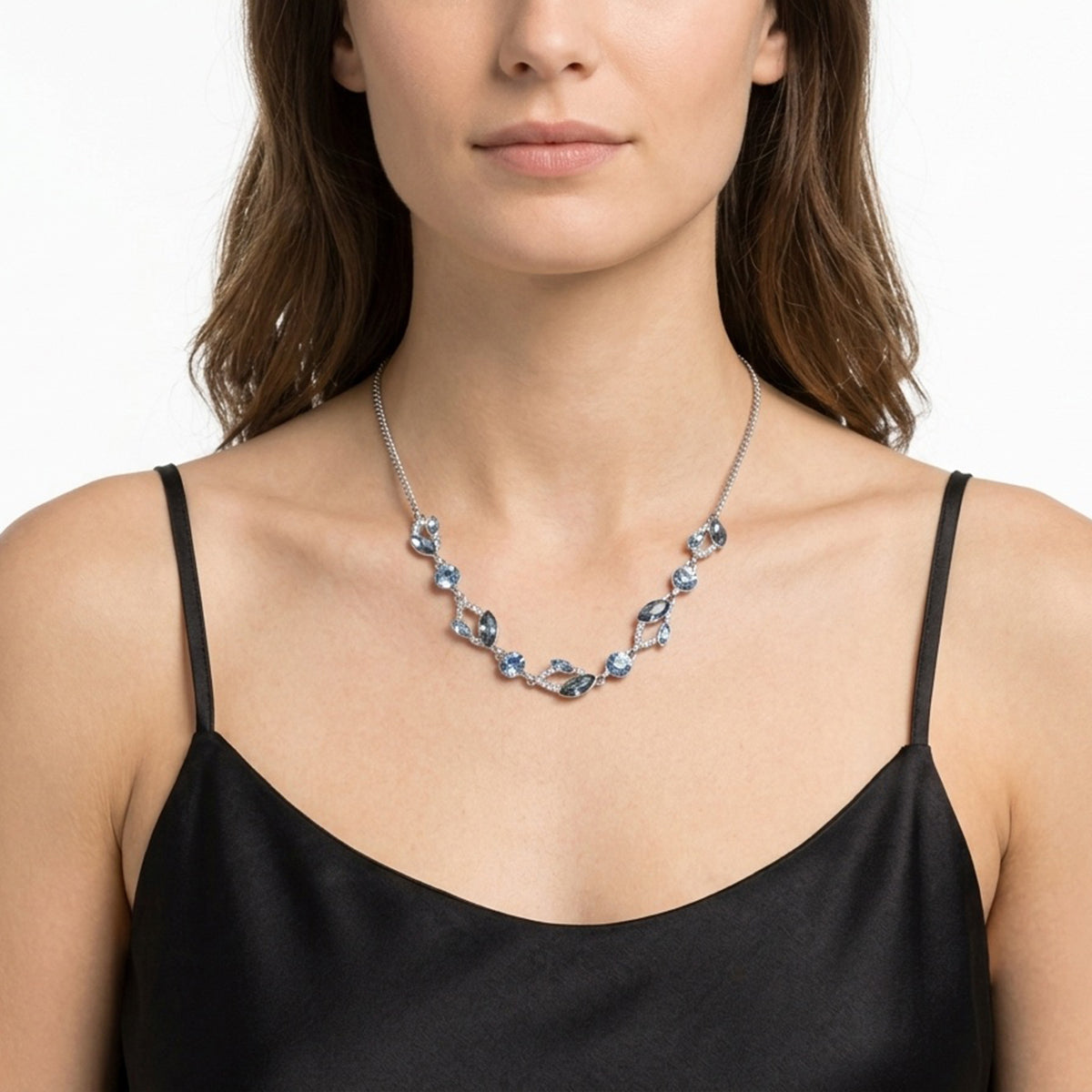 Collar Givenchy Color Plateado cristales multicolor 07N00441