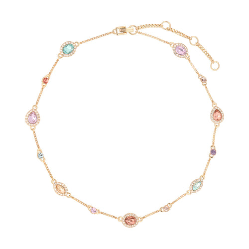 COLLAR COLOR DORADO, GIVENCHY, FORMA CIRCULAR TIPO CORTO DE CRISTALES COLOR MULTICOLOR, CIERRE TIPO PRESIÃ“N, FAMILIA SWEET ESCAPE, CONTENIDO 1 COLLAR