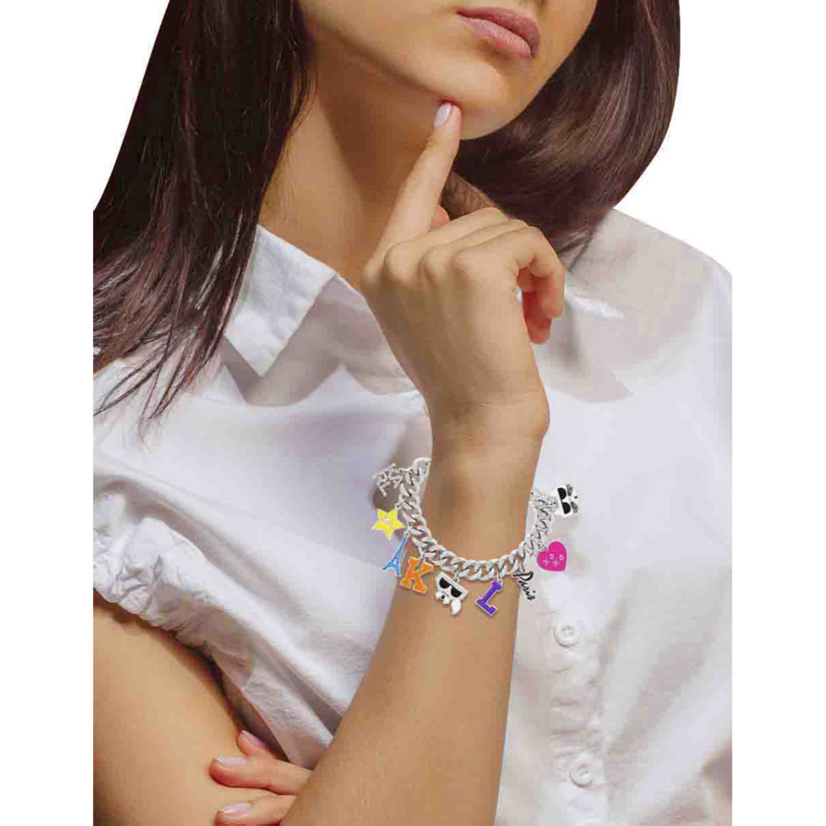 PULSERA KARL LAGERFELD CANNES PLATEADO