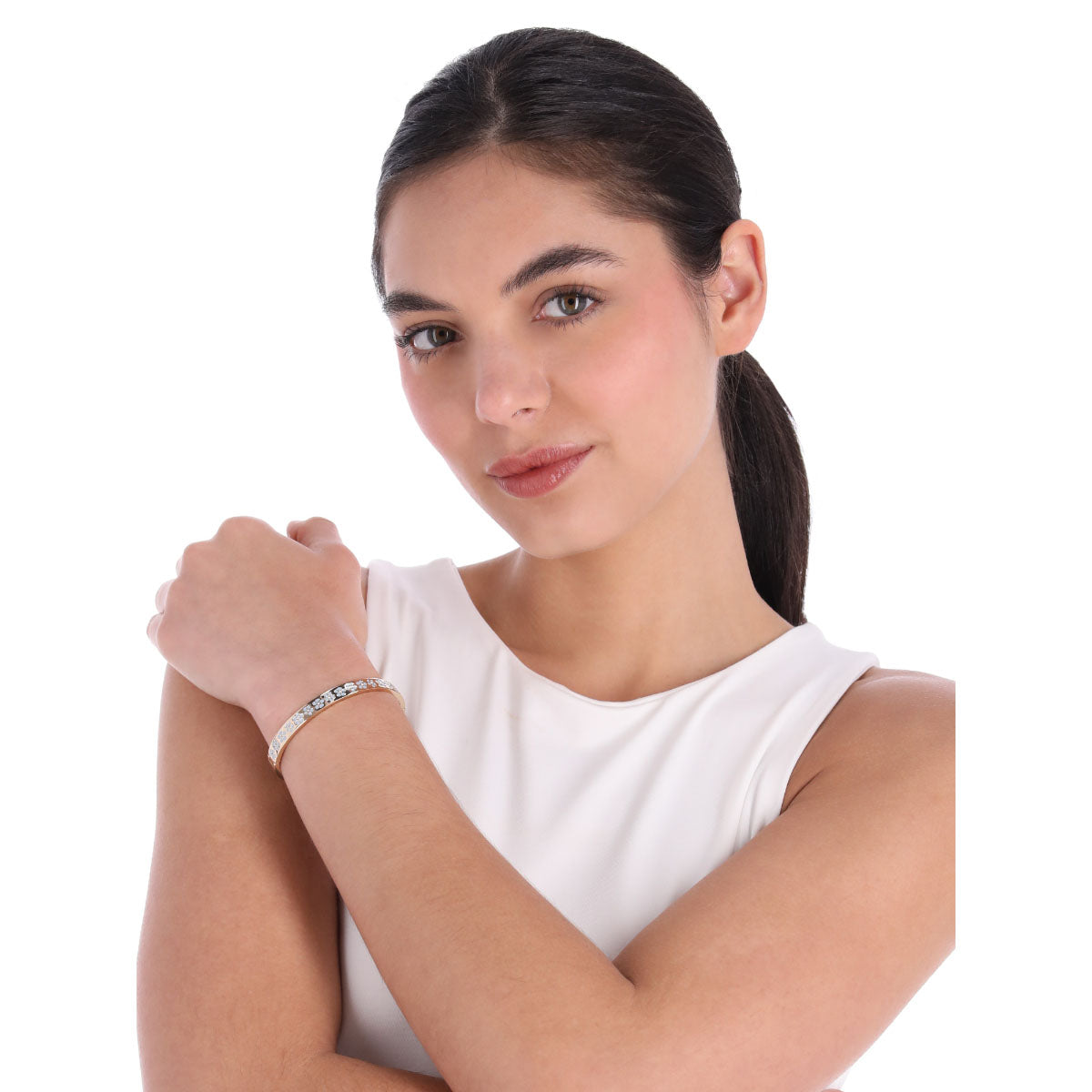 PULSERA KARL LAGERFELD ORCHID RECOLORS S25 DORADO