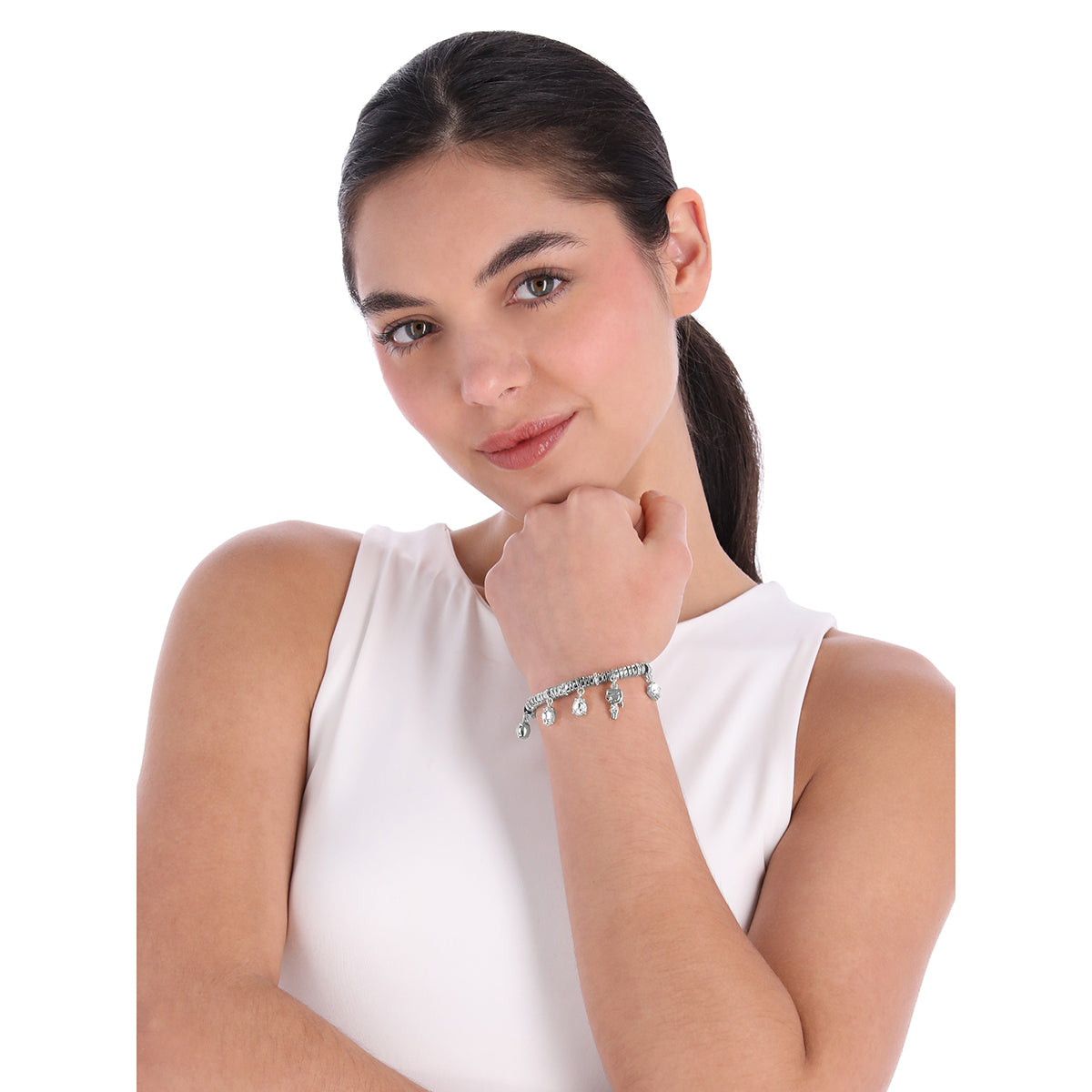 PULSERA KARL LAGERFELD CAMILLE PLATEADO