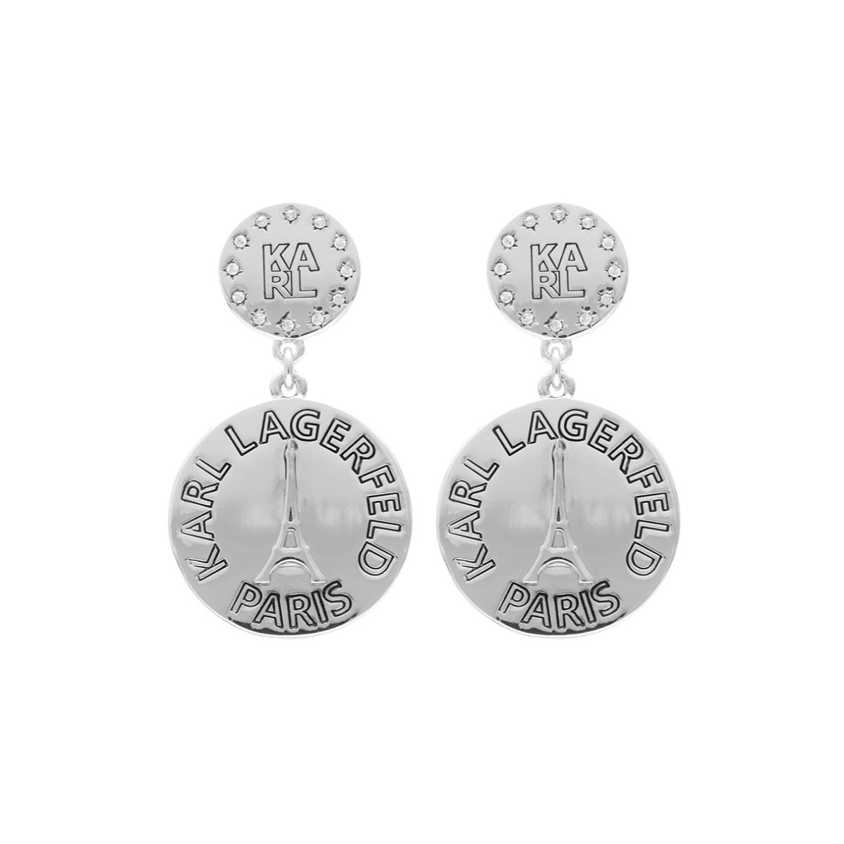 ARETES KARL LAGERFELD KATY PLATEADO