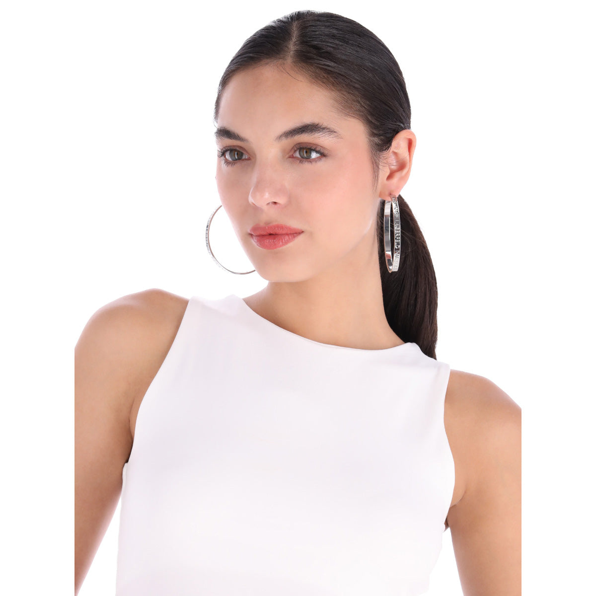ARETES KARL LAGERFELD KATY PLATEADO