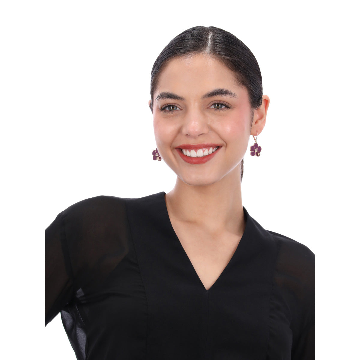 ARETES KARL LAGERFELD ORCHID RECOLORS F24 DORADO