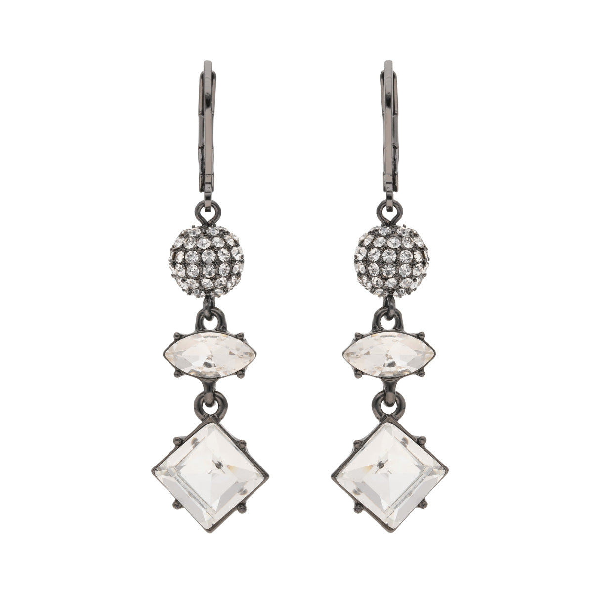 ARETES KARL LAGERFELD CARBONE PLATEADO